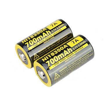Imagem de NEW 2x Nitecore IMR 18350 NI18350A 700mAh 7A 3.7V Rechargeable Battery