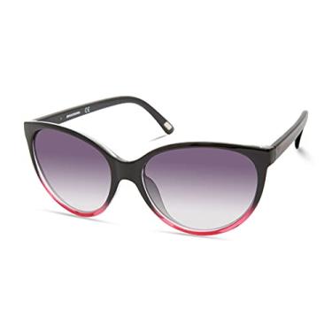 Imagem de Skechers Women's SEA6168 Cat Eye Sunglasses, Shiny Black, 55mm