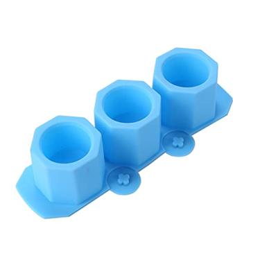 Imagem de AIZHIYI Molde de concreto de silicone de 3 furos Molde de cerâmica para cerâmica Molde de copo de concreto