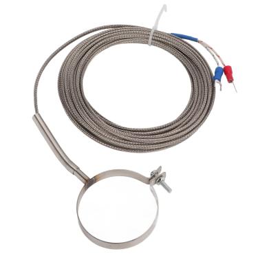 Imagem de Shanrya Fio de termopar, vários tamanhos forte capacidade antiinterferência ampla faixa de medição K tipo termopar para indústria (5 m)