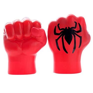 Imagem de Kit 2 Luvas Vermelhas do Homem Aranha Super Heróis Brinquedo para Meninos e Adultos