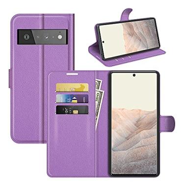 Imagem de YUNCHAO Caixa de telefone Para o Google Pixel 6 Pro Litchi Texture Horizontal Flip Protective Case With Holder & Card Slots & Wallet capa para celular