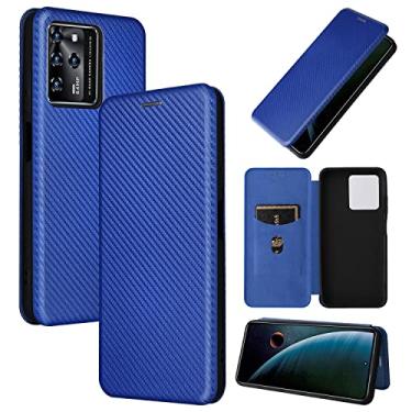 Imagem de For ZTE Blade V30 Carbon Fiber Texture Horizontal Flip PU Phone Case