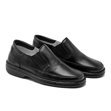 Imagem de sapato social masculino couro pelica CR1005 cla preto Cor:Preto;Tamanho:37;Genero:Masculino