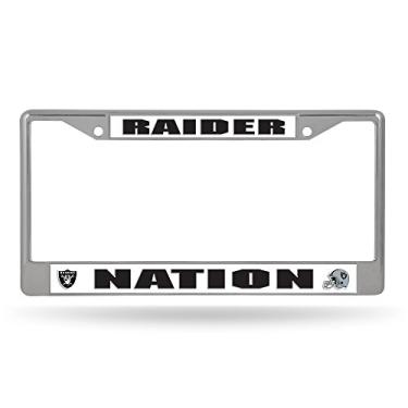 Imagem de Moldura para placa de licença cromada padrão NFL Las Vegas Raiders