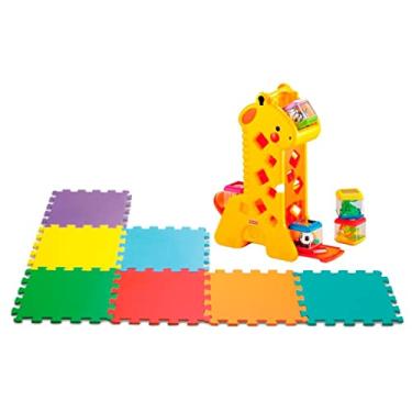 Imagem de Tapete Infantil Com Girafa De Encaixar Blocos Fisher Price
