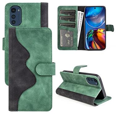 Imagem de HONGYAN Capa de telefone Para Motorola Moto E32 4G Stitching Horizontal Flip Leather Case Capa protetora
