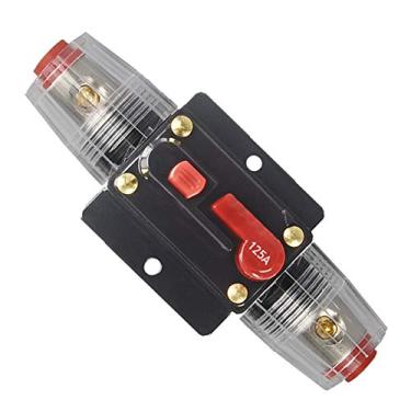 Imagem de WOHHOM Disjuntor de áudio 30A, 40A, 50A, 60A, 80A, 100A, 125A, 150A, disjuntor de disjuntor automotivo estéreo em linha, redefinição manual 12V-24V CC para proteção de sistema de áudio automotivo de barco marítimo (125A)