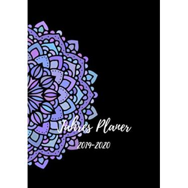 Imagem de Jahresplaner 2019–2020: Wochenplaner & Terminplaner für Frauen & Mädchen - Juli 2019 bis Juli 2020 Kalender - DIN A5 Terminkalender - Soft Cover Matt Schwarz & Mandala Blumen Design Lila