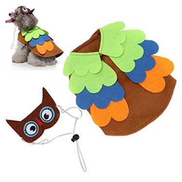 Imagem de Coruja Halloween Natal Roupas para Animais de Estima??o,Manto Cosplay de Halloween para Animais de Estima??o, Vestir Engra?ado Novo Traje de Cachorro Confort¨¢vel Peculiar para Cachorros(L), Roup
