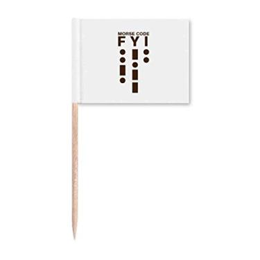 Imagem de Marcadores de palito de ponto de referência Morse Code para decoração de festa