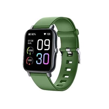 Imagem de SZAMBIT Competivel para apple huawei xiaomi smartwatch esportes rastreador sono monitor de freqüência cardíaca pulso fitness pulseira relógio inteligente masculino feminino (Verde)