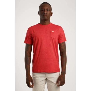 Imagem de Camiseta T-Shirt Bolsinho Mescla Vermelha - Ad