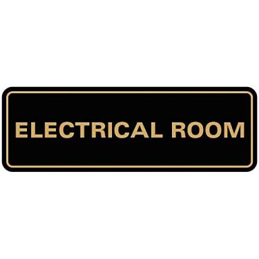 Imagem de Placa para porta de sala elétrica/parede – Plástico gravado a laser – Placa perfeita para casa, negócios ou escola