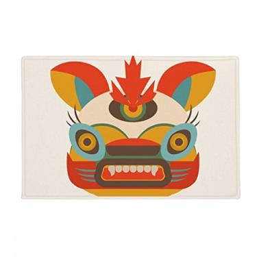 Imagem de DIYthinker Tapete de chão de monstro estilo chinês antiderrapante para porta de banheiro