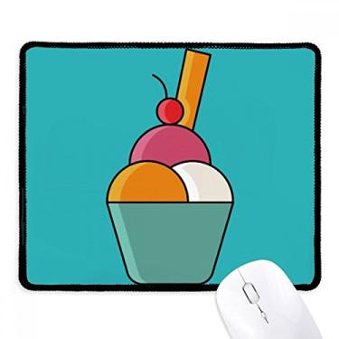 Imagem de Mousepad Chocolate Crispy Sweet Ice Cream com borda costurada, tapete de borracha para jogos