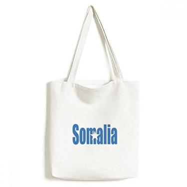 Imagem de Bolsa de lona com nome da bandeira da Somália, bolsa de compras casual