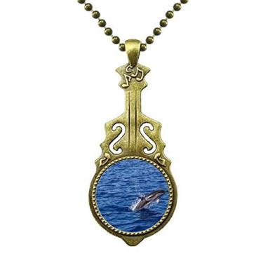 Imagem de DIYthinker Colar Ocean Water Killer Whale Nature Picture Necklace Antique Guitar Jewelry Music Pendant