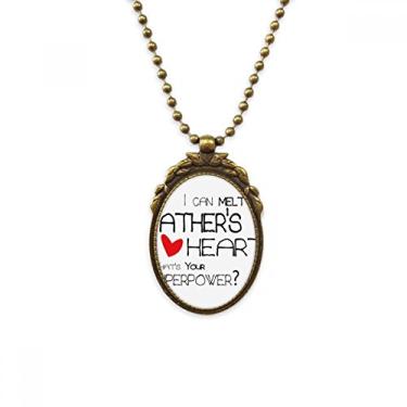 Imagem de DIYthinker Colar antigo I Can Melt My Father's Heart Best Papa Love com pingente de contas vintage