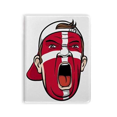 Imagem de Diário de capa macia para maquiagem facial com a bandeira da Dinamarca