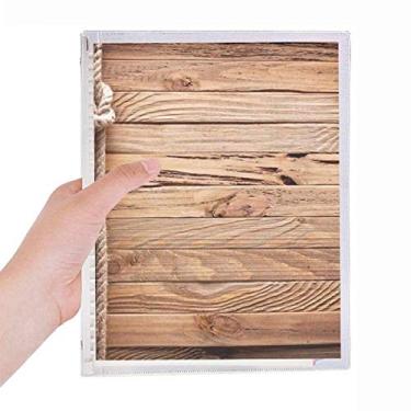 Imagem de Caderno padrão de listras de corda irregular de madeira com folha solta diário recarregável