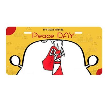 Imagem de DIYthinker Natal, Papai Noel, Horus, chapéu, placa, etiqueta para decoração de carro, dia da paz