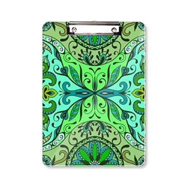 Imagem de Estilo europeu, flores, folhas, linhas, prancheta, pasta, bloco de escrita, placa de apoio A4