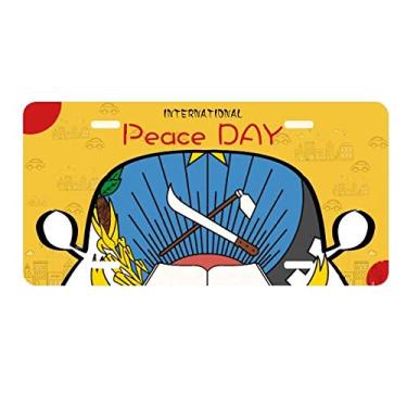 Imagem de DIYthinker Placa com emblema nacional Luanda Angola para decoração de carro, dia da paz