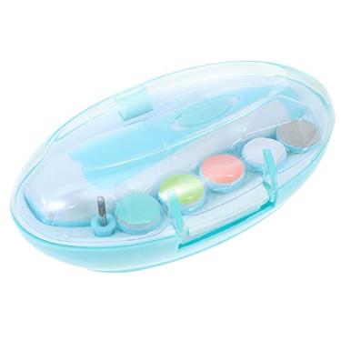 Imagem de Beaupretty Aparador de unhas para bebês elétrico, kit de cuidados de unhas para recém-nascidos, unhas e unhas azuis