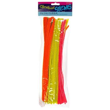 Imagem de West Coast Paracord Pacote com 100 limpadores de cachimbo – hastes de chenille para artesanato, arte DIY, decorações criativas – 30,5 cm x 6 mm (néon)