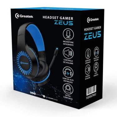 Imagem de Headset Gamer Greatek Zeus Com Fio E Led Azul Xbox Pc