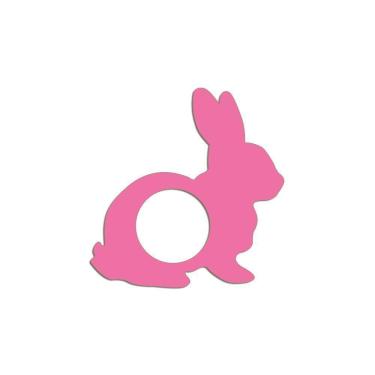 Imagem de Porta Guardanapo Coelho Kit 4 Peças 8cmx8cm - Cria Arte Laser Rosa