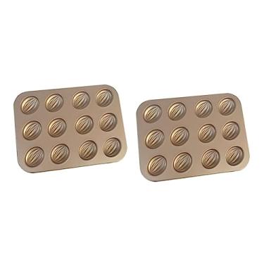 Imagem de HEMOTON 2 Unidades Moldes De Sobremesa De Rugby Bolos De Queijo Copos De Sobremesa Moldes De Rosquinha Moldes Para Doces Copos De Pudim Rúgbi Forma De Muffin Aço Carbono Pesado Assadeira
