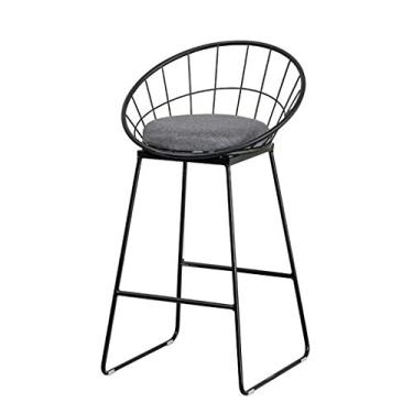 Imagem de Cadeiras de jantar banquetas de bar cadeira de sala de estar moderna banqueta de bar cadeiras de jantar banqueta alta balcão altura design móveis - pernas de metal preto, máx. 150kg Tudo está bem