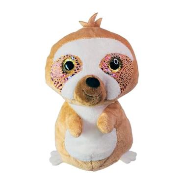 Imagem de Bicho De Pelúcia Partes Brilhantes Selva Safari Fazenda Olho Com Brilho Diversos Modelos 20Cms - Brinquedo Cestas Nicho E Decoração (Bicho Preguiça)