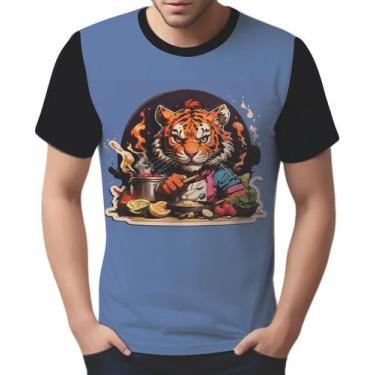 Imagem de Camisa Camiseta Tshirt Chefe Tigre Cozinheiro Cozinha Hd 1 - Enjoy Sho