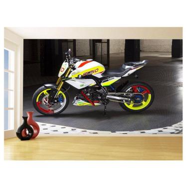 Imagem de Papel De Parede 3D Moto Manobra Stunt Bmw Sport 3,5M Bkm50