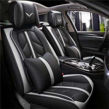 Imagem de DlonmCen Capas de assento de carro compatíveis com Toyota Protetor de assento de carro luxuoso e requintado almofada de carro compatível com airbag