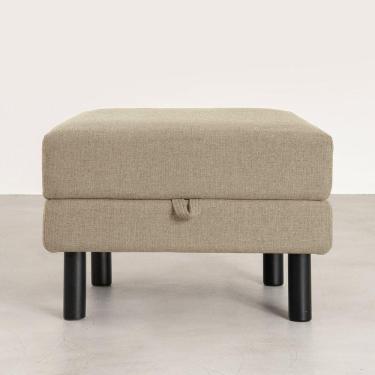 Imagem de Puff Baú Antúrio 60cm CabeCasa MadeiraMadeira Bege