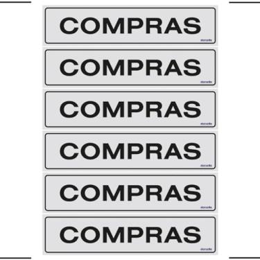 Imagem de Combo 6 Placas De Sinalização Compras 30x7 Ekomunike - B-515 F9e