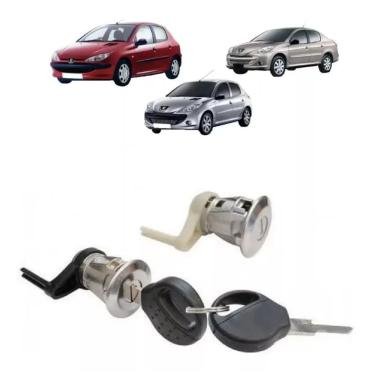 Imagem de Par Cilindro Miolo Chaves Porta Peugeot 206 207 Passion Sw