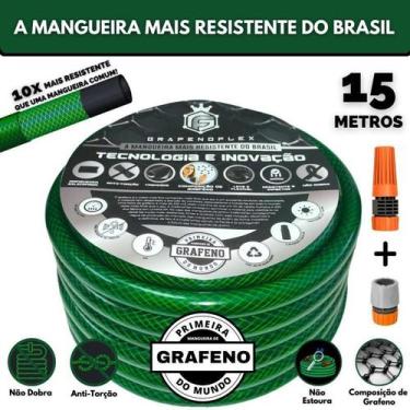 Imagem de Mangueira Grafenoflex Verde 15M - Resistente E Flexível