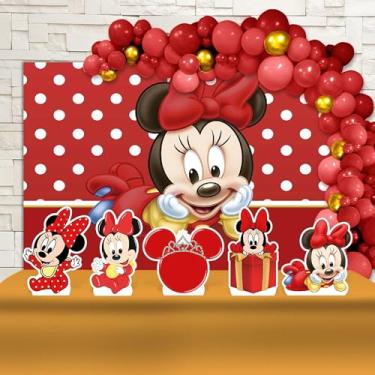 Imagem de Kit Decoração Festa de Aniversário Infantil Minnie Baby Vermelha