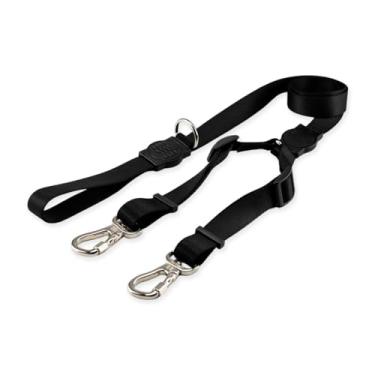 Imagem de Dog Trip Brasil Coleira Guia Dupla Para Cães Cachorro Adestramento Passeio Tamanho Porte Grande Médio Pequeno (M, Kona)