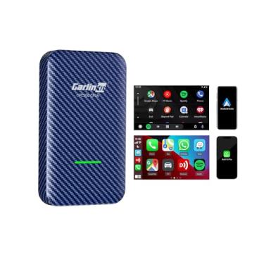 Imagem de CarlinKit Adaptador CP2A 4.0 para carro CarPlay com fio, 2 em 1, converte CarPlay com fio para sem fio, CarPlay com fio para Android automático sem fio (para Android 10+)