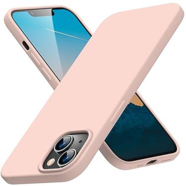Imagem de PROBIEN Capa de telefone fina e fina projetada para iPhone 13 Mini 5,4 polegadas, capa de telefone de silicone líquido para iPhone 13 Mini, capa protetora de tela e câmera para iPhone 13 Mini, rosa