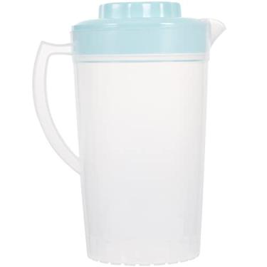 Imagem de DOITOOL Jarra de água grande com tampa de plástico, jarro de água e chá gelado, jarro para água e suco, limonada, bebida 2L azul
