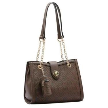 Imagem de Bolsa Chenson Estilosa Monograma Alça de Corrente Feminina-Feminino