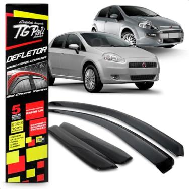 Imagem de Calha Chuva Defletor Slim Punto 4 Portas 2008 2009 2010 2011 2012 2013 2014 2015 2016 2017 Fumê