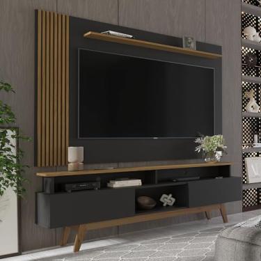 Imagem de VIA NOSSA - Rack com Painel Ripado para Tv até 70 Polegadas 2 Gavetas Grécia 180cm